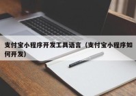 支付宝小程序开发工具语言（支付宝小程序如何开发）